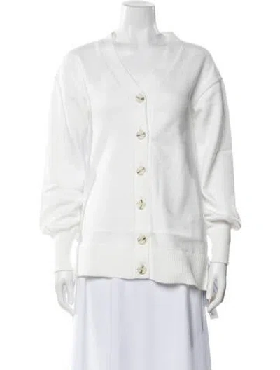 Pre-owned Adeam V-neck Sweater In White