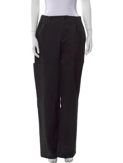 Pre-owned Adeam Wide Leg Pants In Black