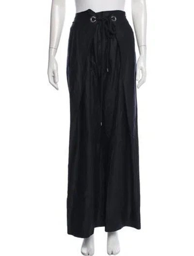 Pre-owned Adeam Wide Leg Pants In Black