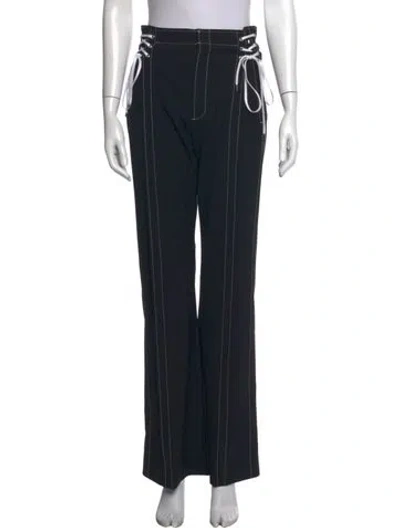 Pre-owned Adeam Wide Leg Pants In Black