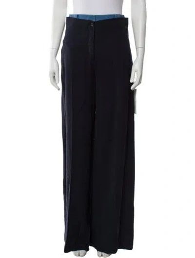 Pre-owned Adeam Wide Leg Pants In Blue
