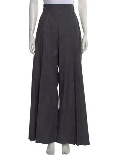 Pre-owned Adeam Wide Leg Pants In Blue