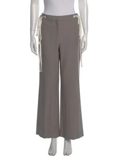 Pre-owned Adeam Wide Leg Pants In Gray