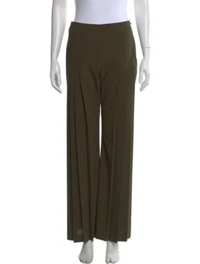 Pre-owned Adeam Wide Leg Pants In Green