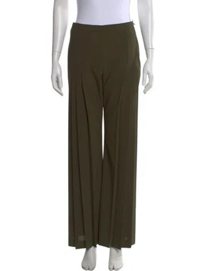Pre-owned Adeam Wide Leg Pants In Green