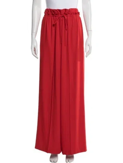 Pre-owned Adeam Wide Leg Pants In Red
