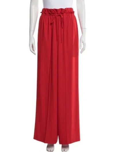 Pre-owned Adeam Wide Leg Pants In Red
