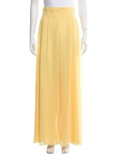 Pre-owned Adeam Wide Leg Pants In Yellow