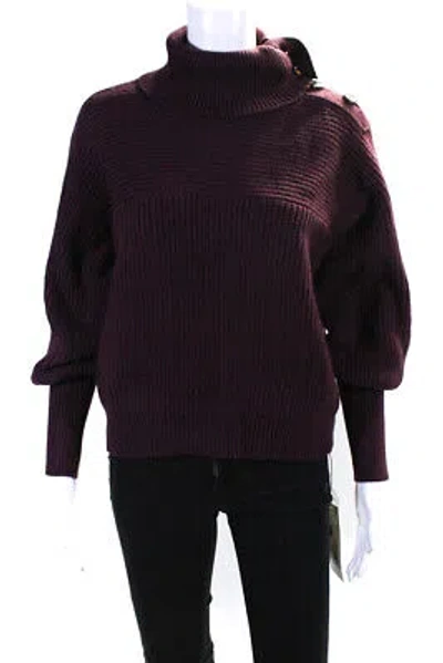 Pre-owned Adeam Womens Amaranthus Sweater Burgundy Size S In Red