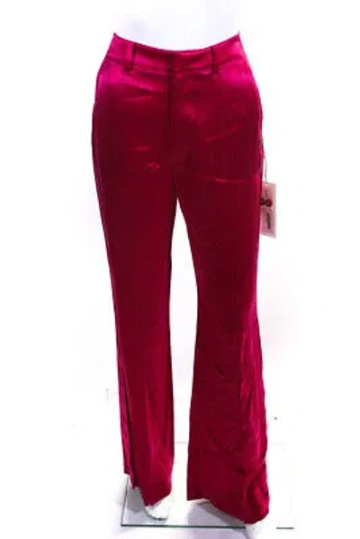 Pre-owned Adeam Womens Bootleg Pant Fuschia Size 6 In Pink