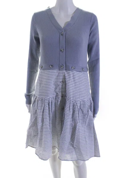 Adeam Womens Convertible Knit Dress Frost Grey