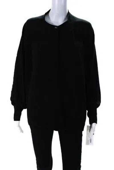 Pre-owned Adeam Womens Hozuki Knit Top Black Size L