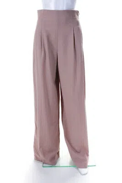 Pre-owned Adeam Womens Pleated Wide Leg Pant Mauve Pink Size 2