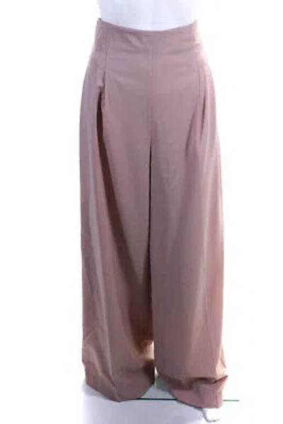 Pre-owned Adeam Womens Pleated Wide Leg Pant Mauve Pink Size 8
