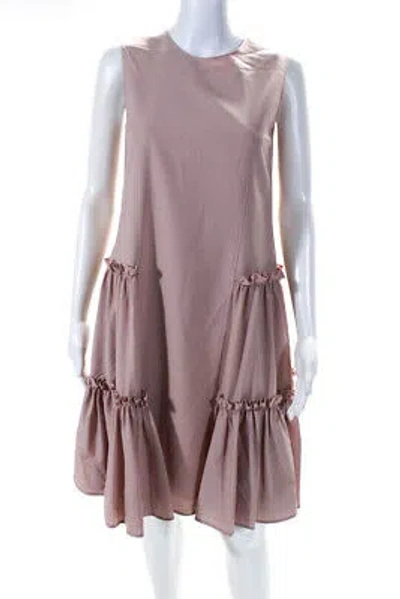 Pre-owned Adeam Womens Ruched Dress Mauve Pink Size Xs