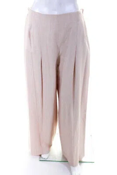 Pre-owned Adeam Womens Wide Leg Pant Dusty Rose Size 6 In Pink