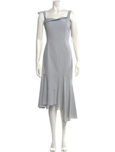 Pre-owned Adeam Wool Midi Length Dress W/ Tags In Gray