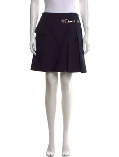 Pre-owned Adeam Wool Mini Skirt W/ Tags In Blue