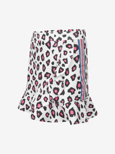 A♥dee Kids' Girls Leopard Print Skirt 8 Yrs White