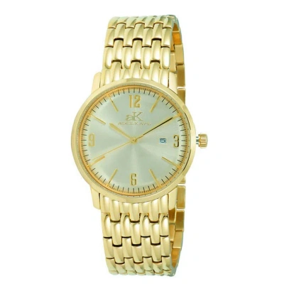 Adee Kaye Dome Gold-tone Stainless Steel Unisex Watch Ak8224-lgg In Gold / Gold Tone / Yellow