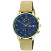 Adee Kaye Men's Maze Black Dial Watch In Gold