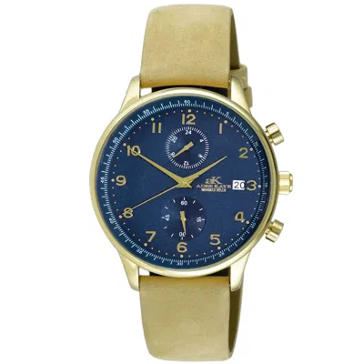 Adee Kaye Men's Maze Black Dial Watch In Gold