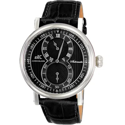 Adee Kaye Men's Mondo Black Dial Watch In Silver