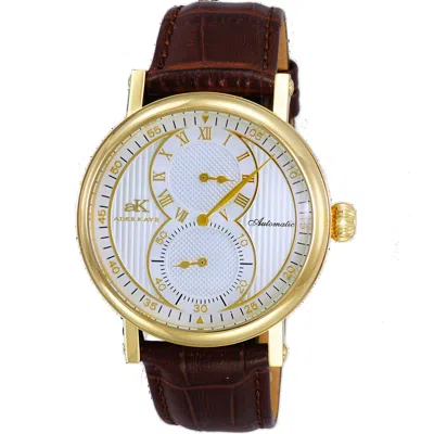 Adee Kaye Men's Mondo Silver Dial Watch In Gold