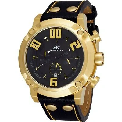 Pre-owned Adee Kaye Mens Gamma-mesh Rose Gold Dial Watch - Ak7280-mg