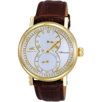 Pre-owned Adee Kaye Mens Mondo Silver Dial Automatic Watch Ak5665-mgsv Stainless Steel