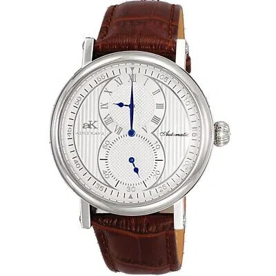 Pre-owned Adee Kaye Mens Mondo Silver Dial Watch - Ak5665-msv