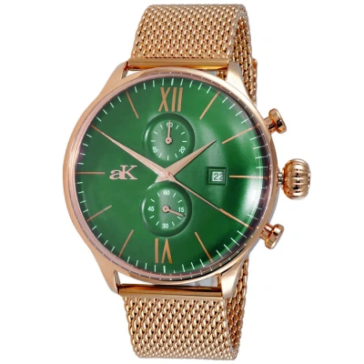 Adee Kaye Quartz Green Dial Men's Watch Ak2376meshrggn