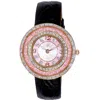Adee Kaye Women's Facceta Rose Gold Dial Watch In Black