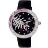 Adee Kaye Women's Majestic Silver Dial Watch In Black