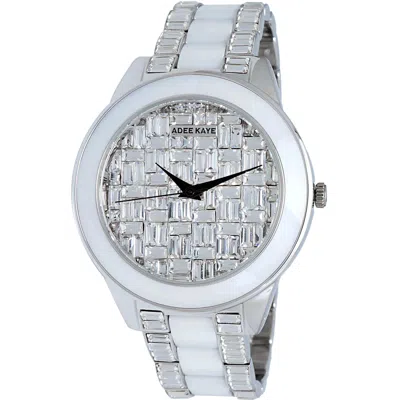 Adee Kaye Women's Venice Silver Dial Watch In White