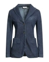 A.d.e.l.e.  1961 A. D.e. L.e. 1961 Woman Blazer Blue Size 10 Cotton, Elastane In Blue