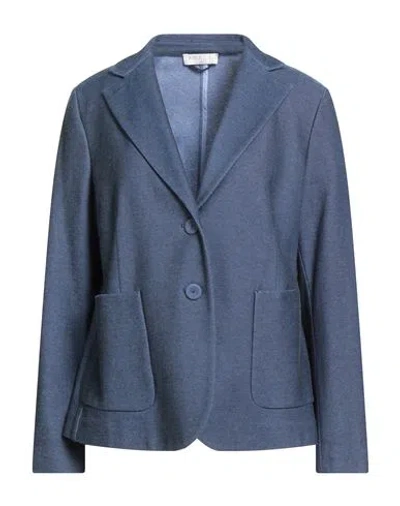 A.d.e.l.e.  1961 A. D.e. L.e. 1961 Woman Blazer Blue Size 12 Cotton, Polyamide