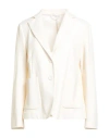 A.d.e.l.e.  1961 A. D.e. L.e. 1961 Woman Blazer Cream Size 10 Cotton, Polyamide In White