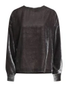 A.d.e.l.e.  1961 A. D.e. L.e. 1961 Woman Top Taupe Size 8 Polyester In Brown