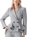 Adele Berto Blazer In Gray