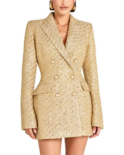 Adele Berto Blazer Mini Dress In Orange