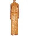 Adele Berto Embellished Maxi Dress In Multi