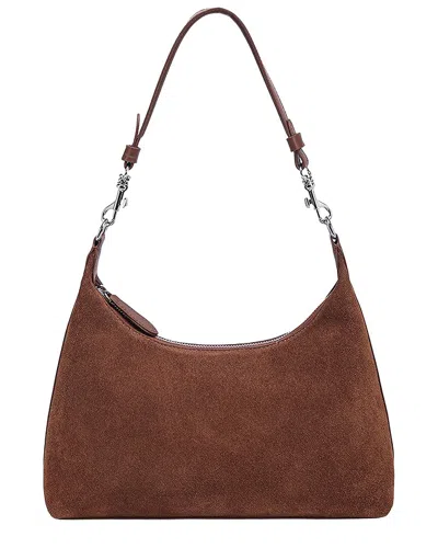 Adele Berto Leather Hobo Bag In Brown
