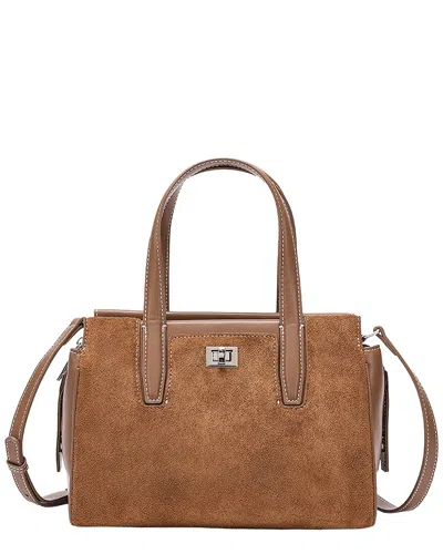 Adele Berto Leather Satchel In Brown