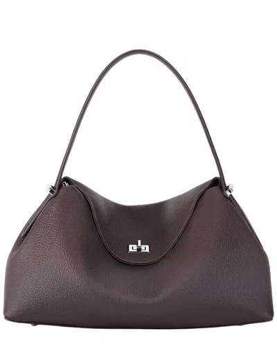 Adele Berto Leather Satchel In Black