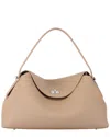 Adele Berto Leather Satchel In Neutral