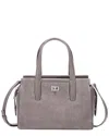 Adele Berto Leather Satchel In Gray