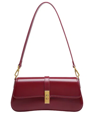Adele Berto Leather Shoulder Bag In Red