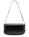 Adele Berto Leather Shoulder Bag In Black