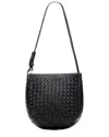 Adele Berto Leather Shoulder Bag In Black